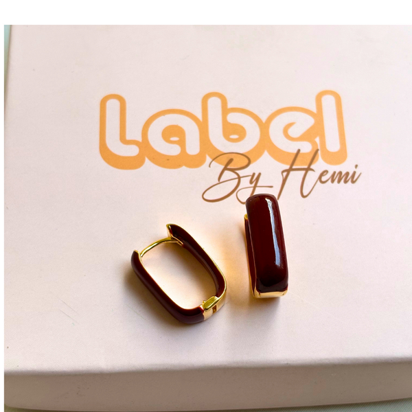 Rectangle Enamel Hoops