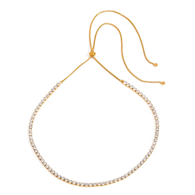 Tennis Drawstring Necklace
