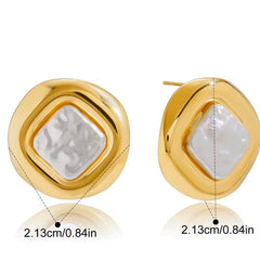 Square pearl Earrings