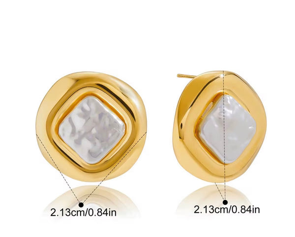 Square pearl Earrings