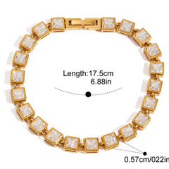Square tennis bracelet