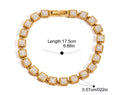 Square tennis bracelet