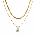 Almond layered Necklace