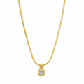 Sleek Square Drop Necklace