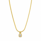 Sleek Square Drop Necklace