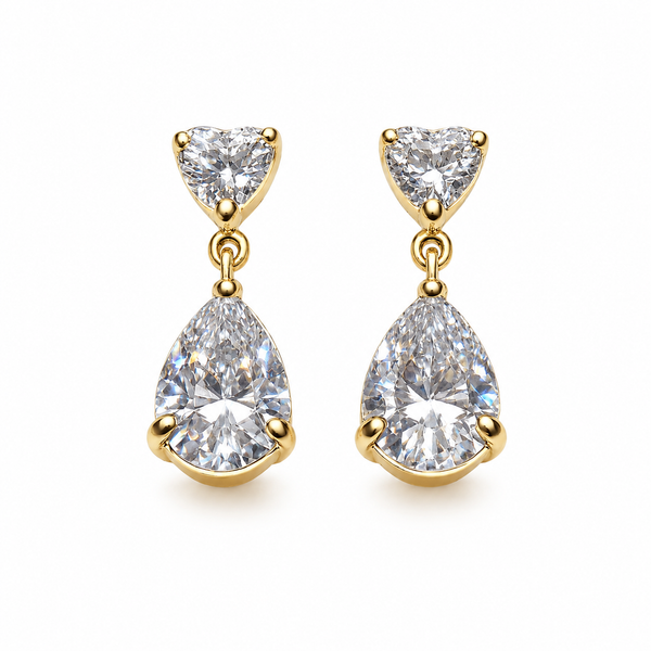 Heart drop studs