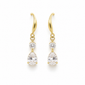 Gold pear earrings