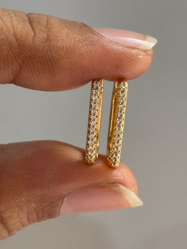 Square Gold Hoops