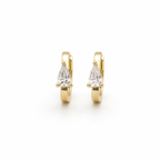 Almond stone Gold Huggie