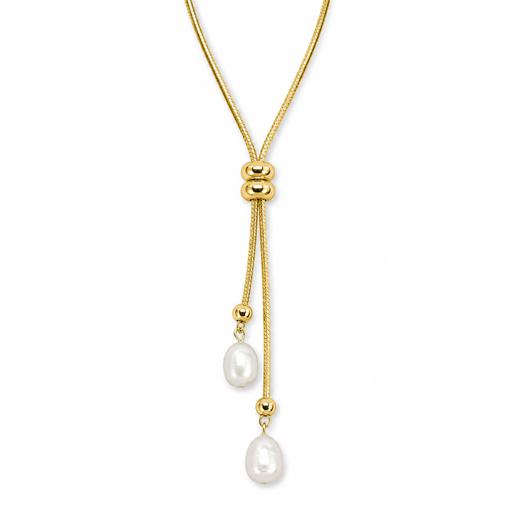 Pearl Drawstring Necklace