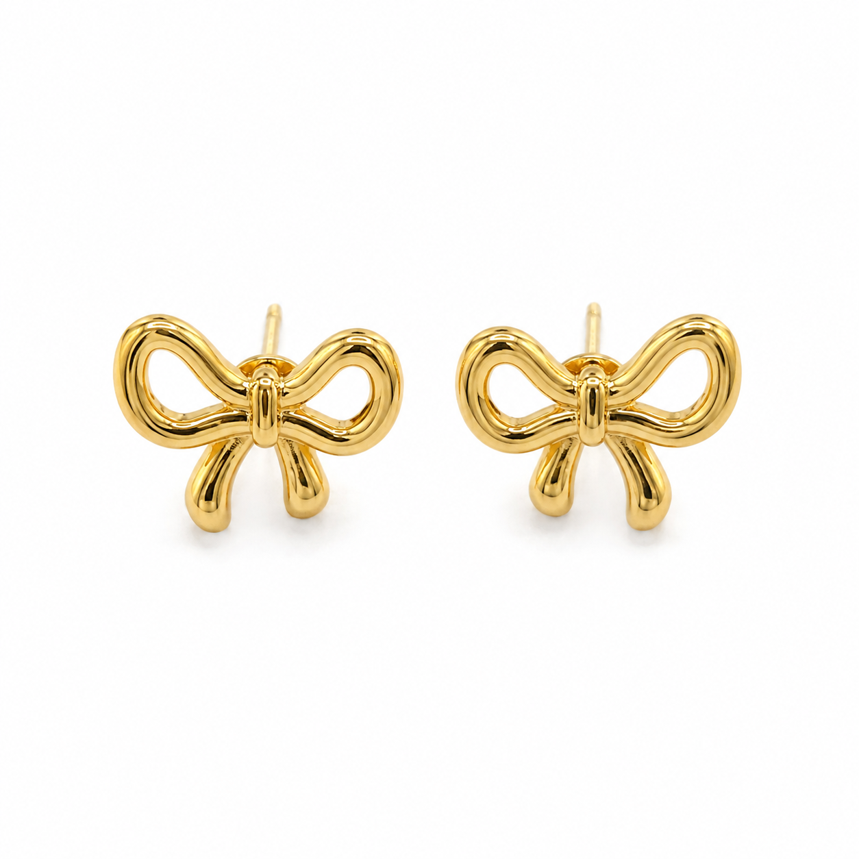 Belle Bow Gold Studs