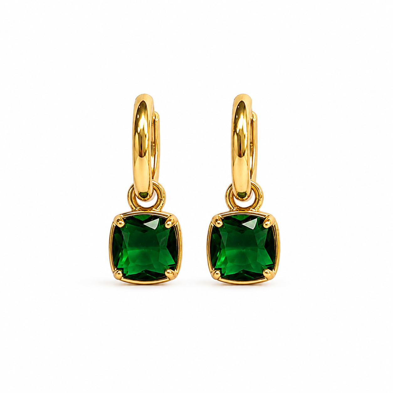 Square stone Hoops