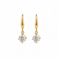 Soliatire hanging earrings