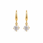 Soliatire hanging earrings