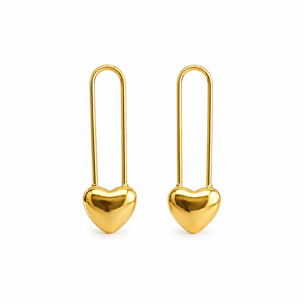 Heart long Studs