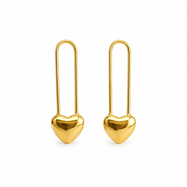 Heart long Studs