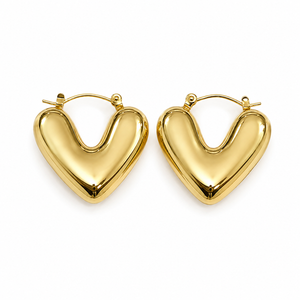Heart Chunky Hoops