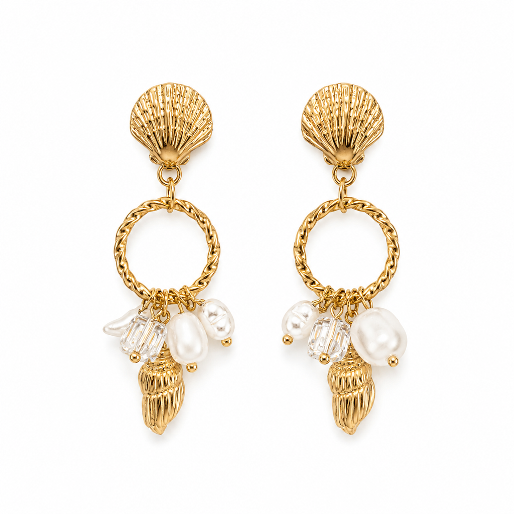 Shell stones earrings