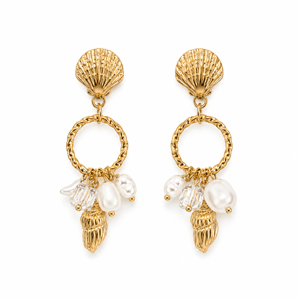 Shell stones earrings