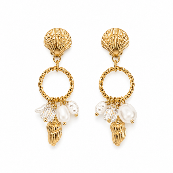 Shell stones earrings