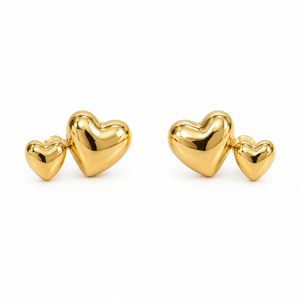 Heart studs