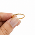 Plain and Stone Ring