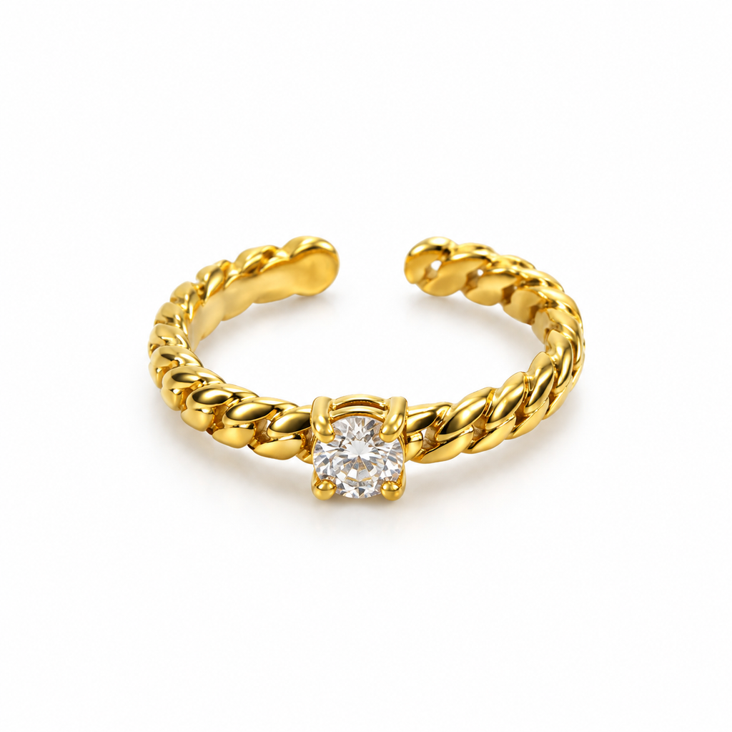Adjustable soliatire Ring