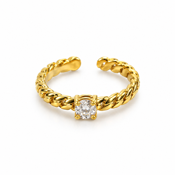 Adjustable soliatire Ring