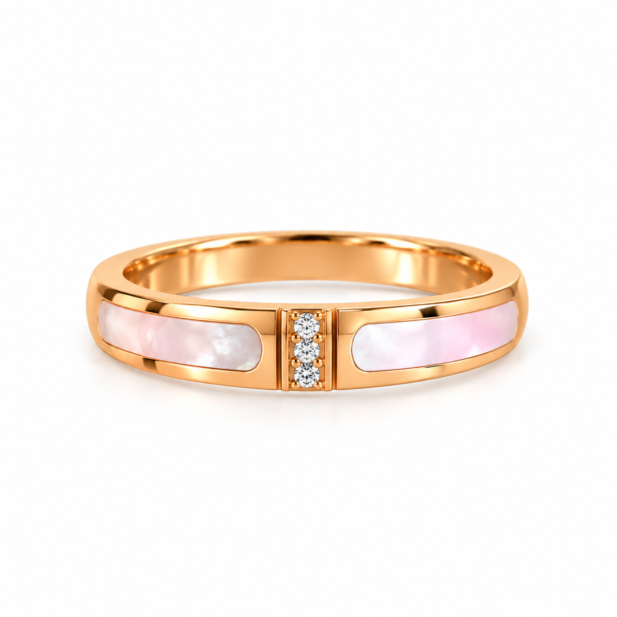 MOP Stone Rose Gold Band