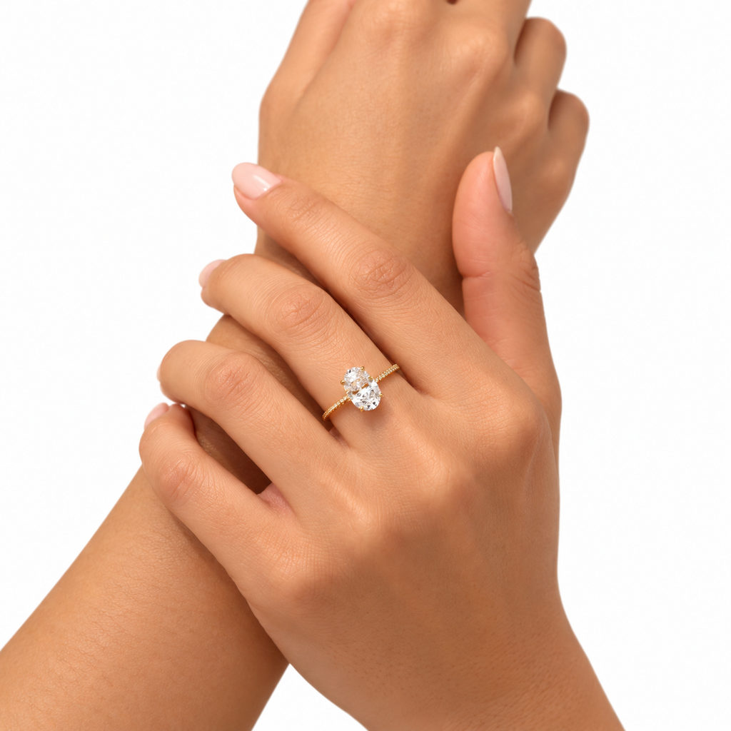 Oval stone Ring