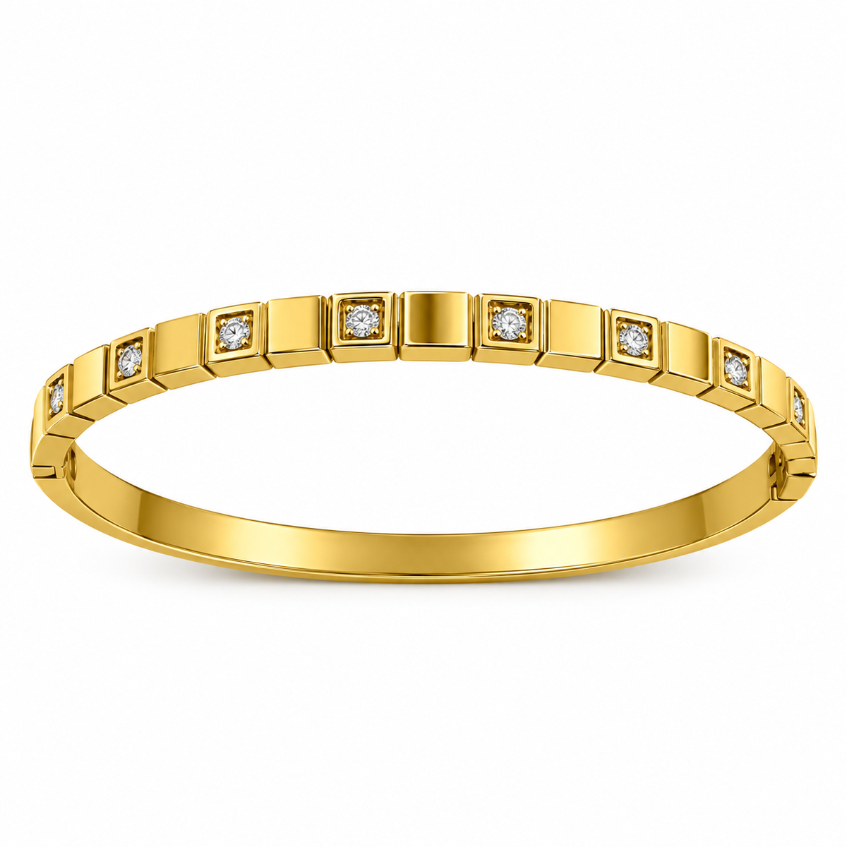 Square Gold Stone Bracelet
