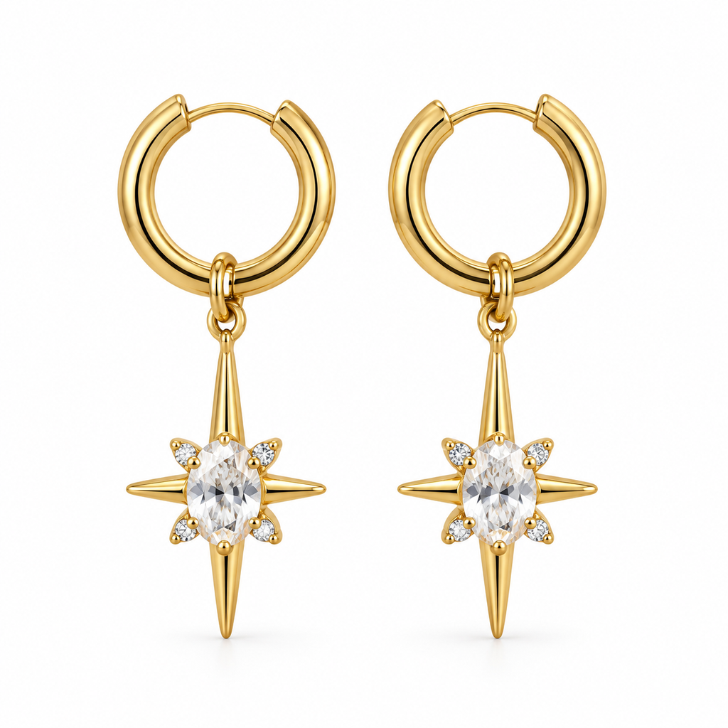 Nova Crystal Hoops
