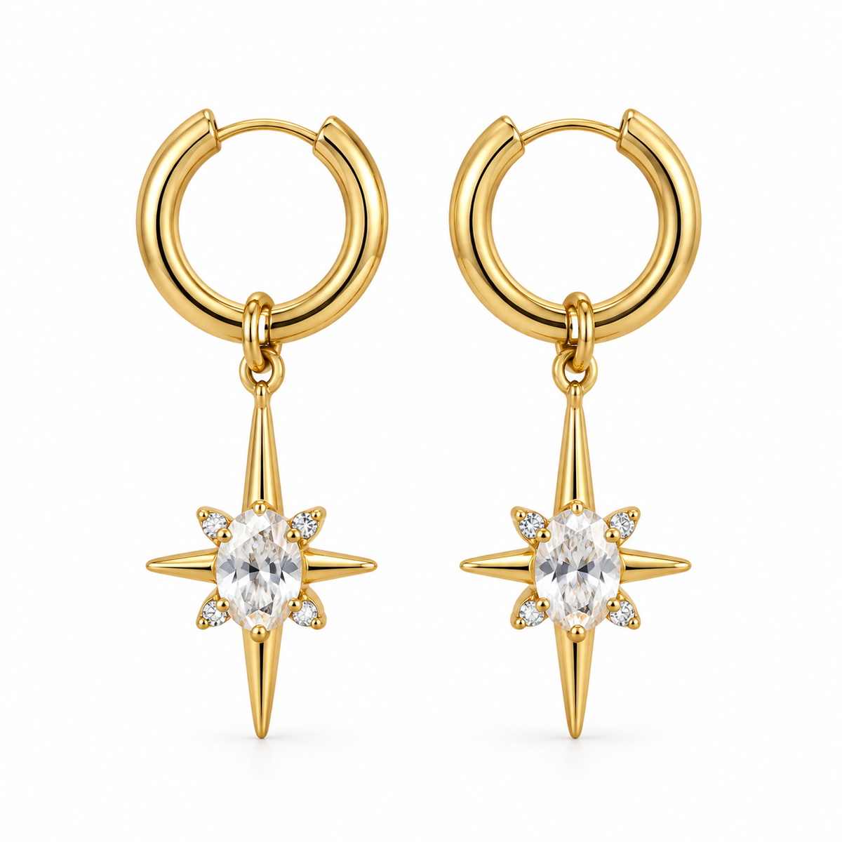 Nova Crystal Hoops
