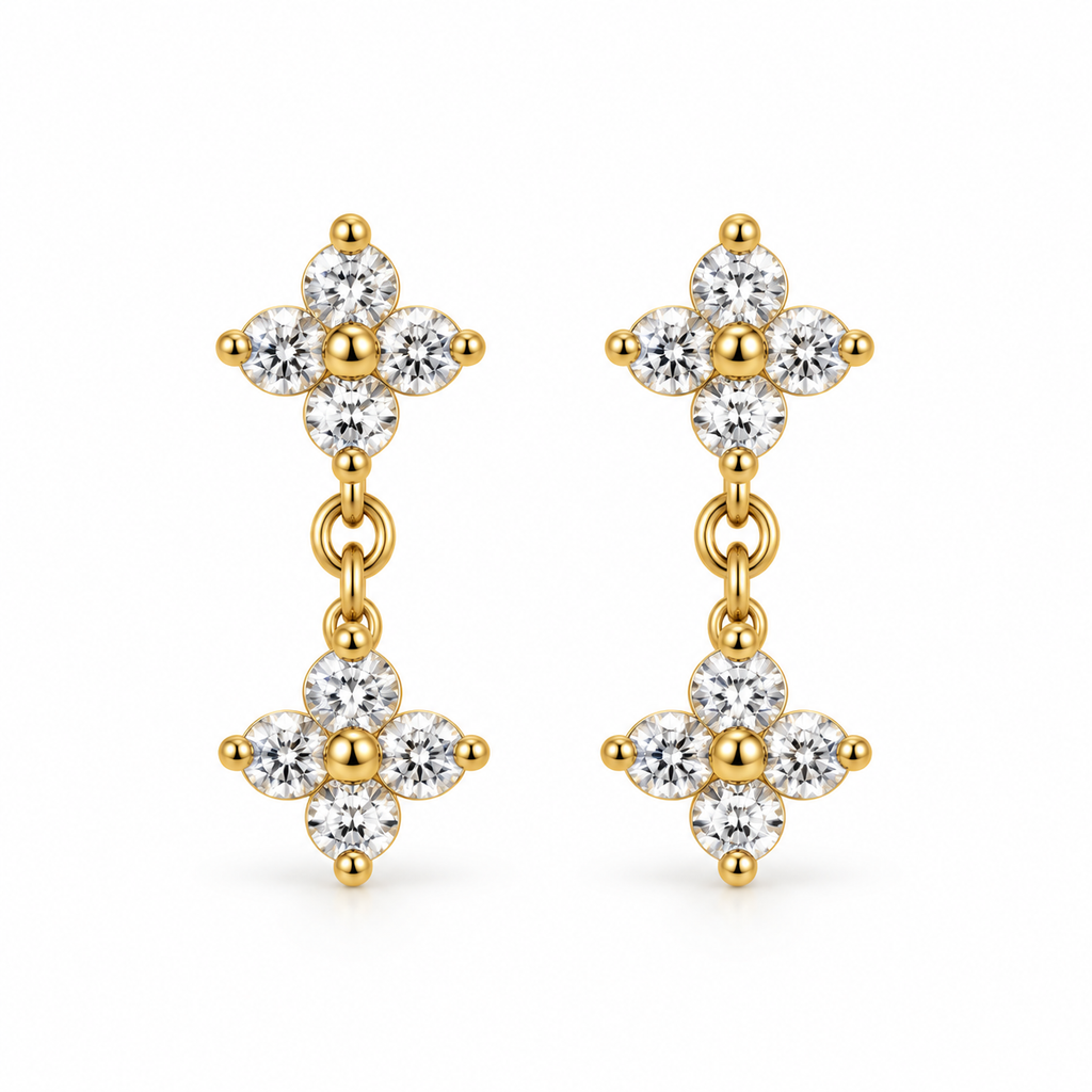 Petite Bloom Dangle Earrings