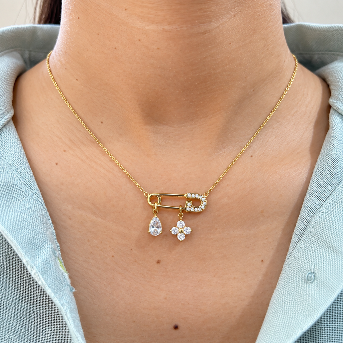 Pin Charm Necklace