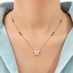 Butterfly small bead mangalsutra
