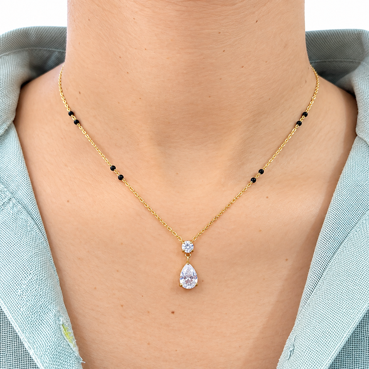 Drop small bead mangalsutra