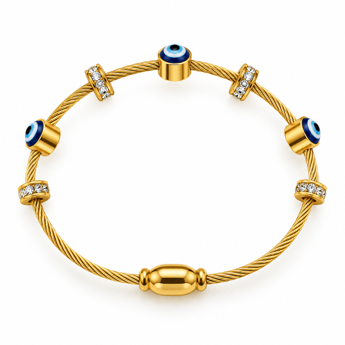Evil eye Pipe Bracelet