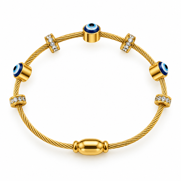 Evil eye Pipe Bracelet