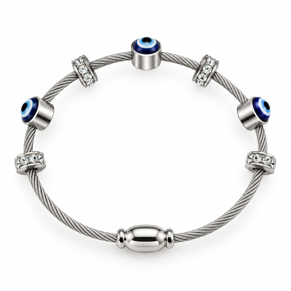Evil eye Pipe Bracelet