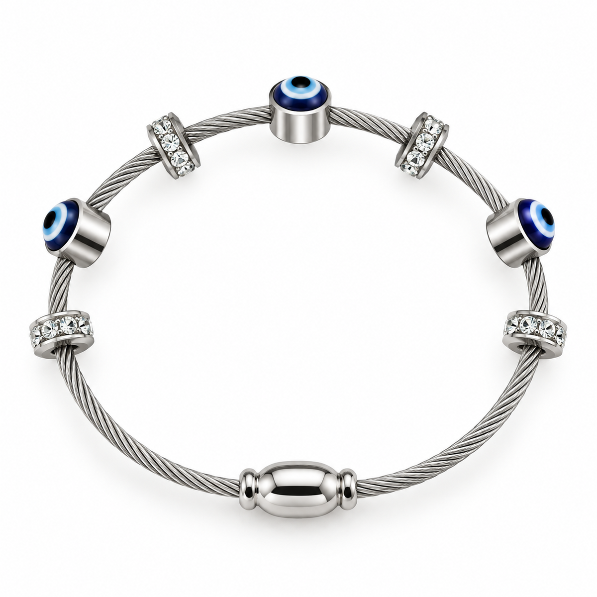 Evil eye Pipe Bracelet