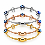 Evil eye Pipe Bracelet