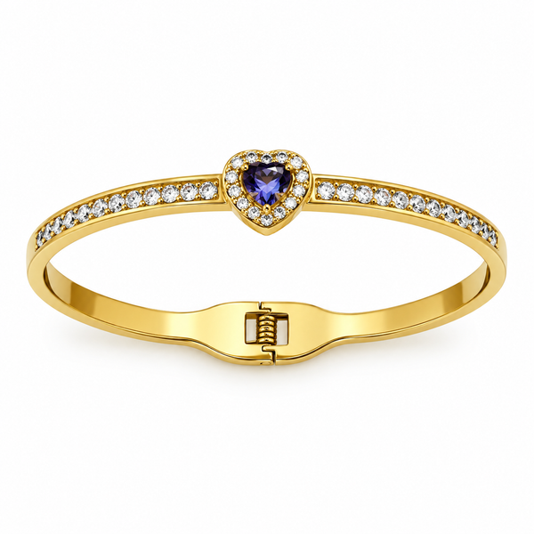 Purple Stone  Heart  Bracelet