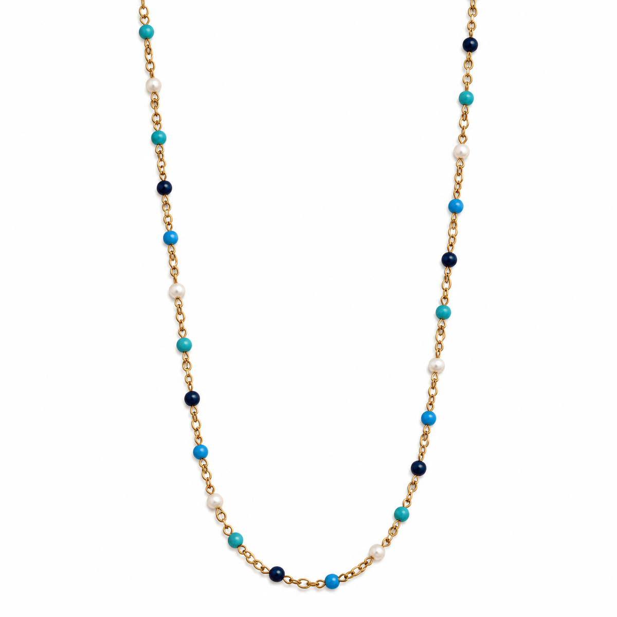 Beach enamel necklace