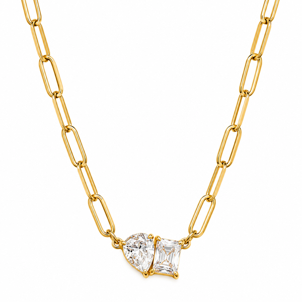 Two Stone link Necklace