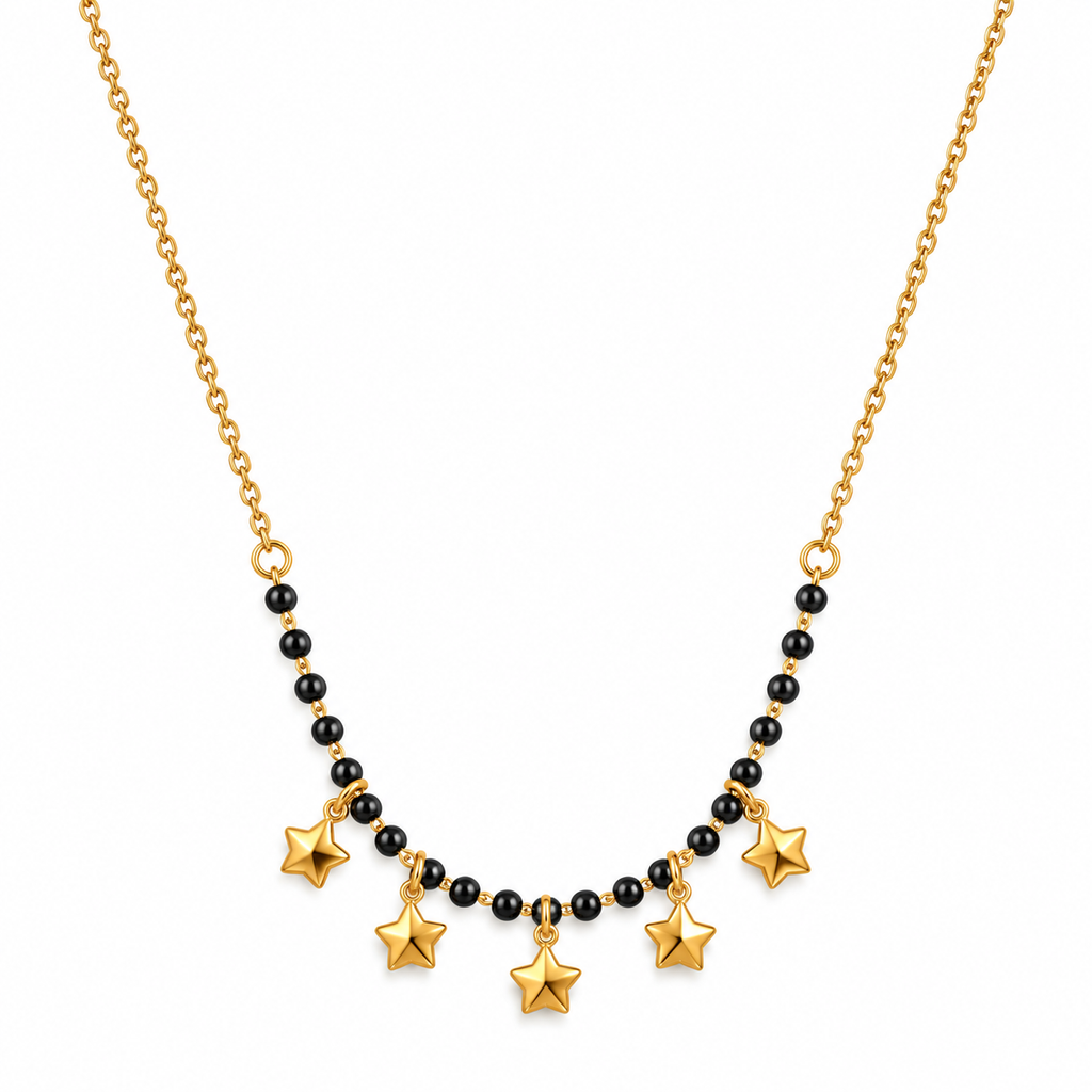 Star Black beads mangalsutra