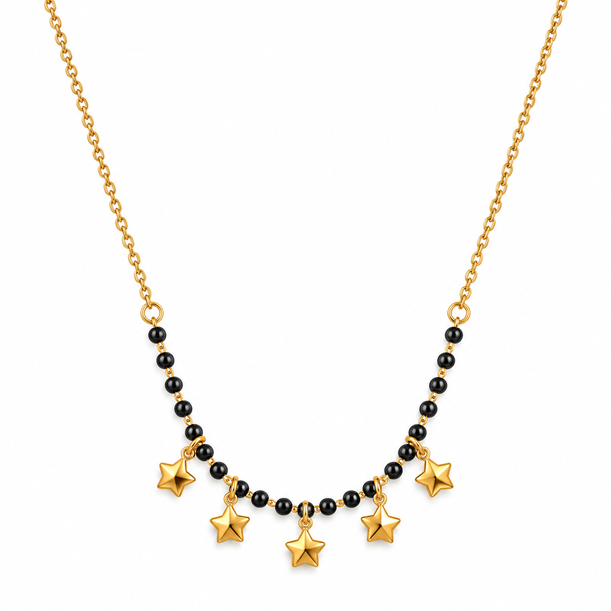 Star Black beads mangalsutra
