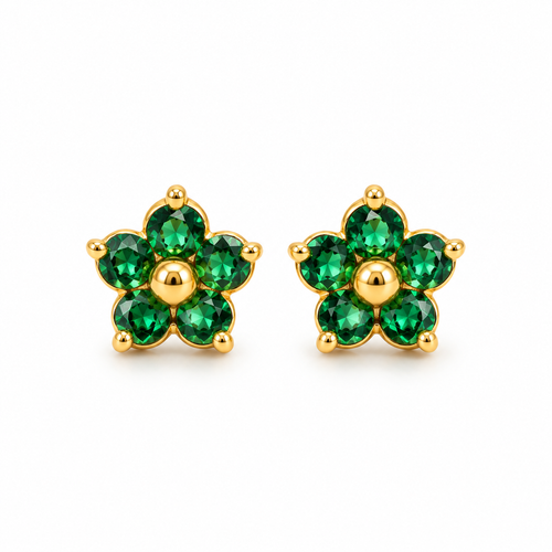 5 petal Stone Studs