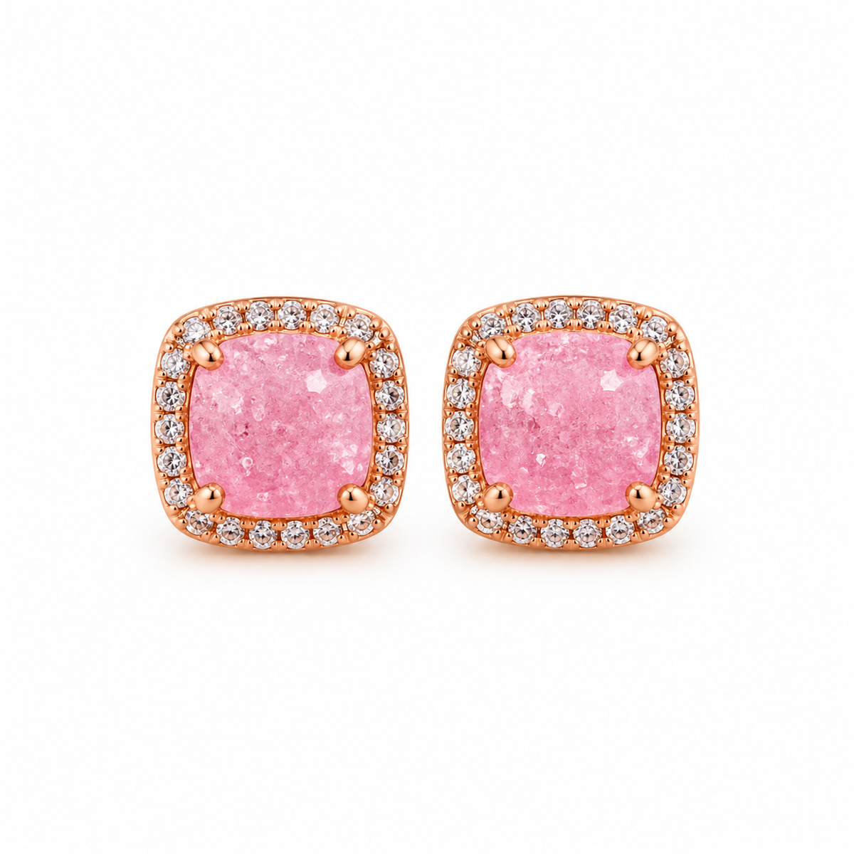 Square Diamond Studs