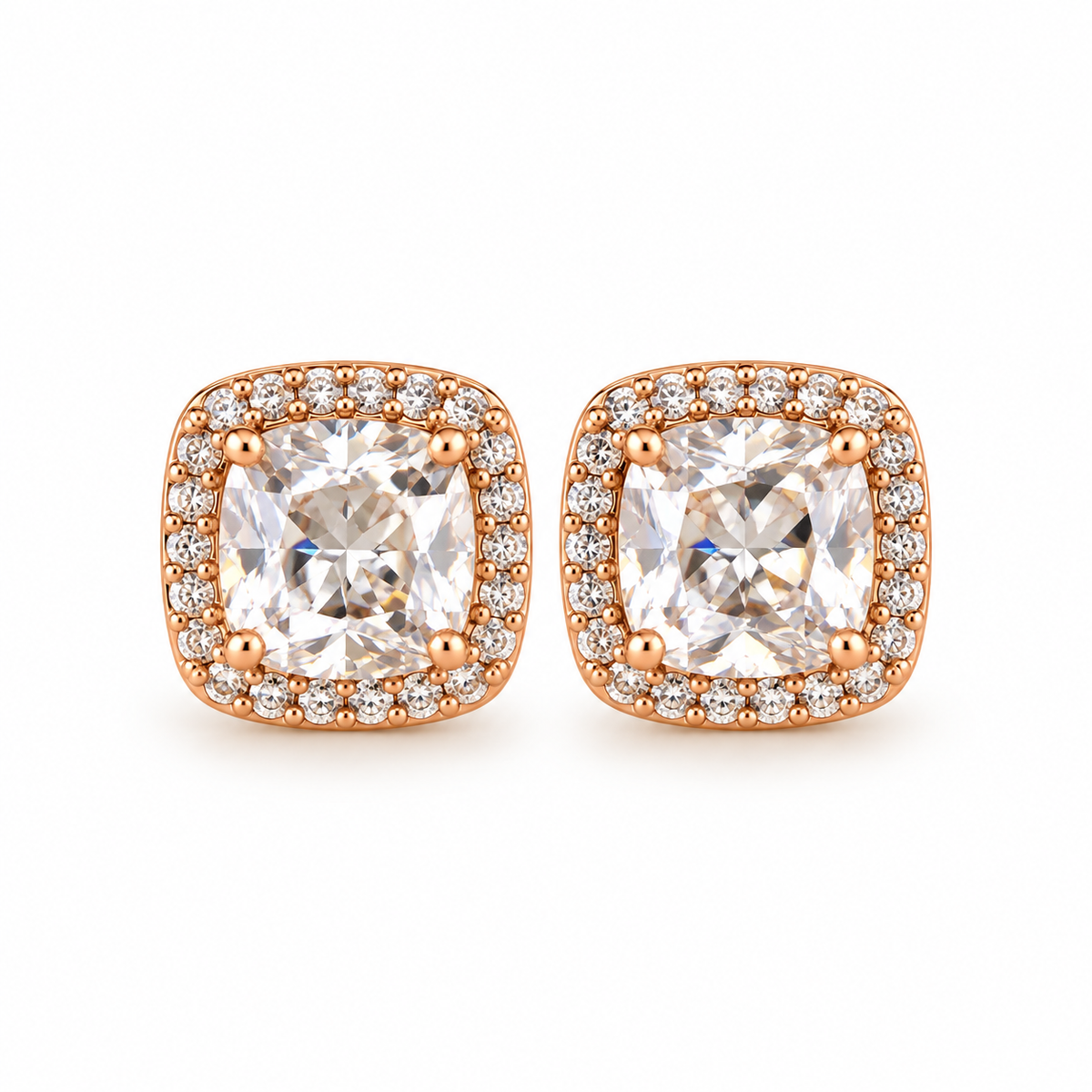 Square Diamond Studs